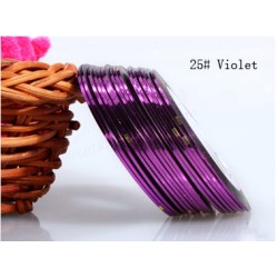 Fir metalic adeziv modele unghii #25 Folie fir metalic